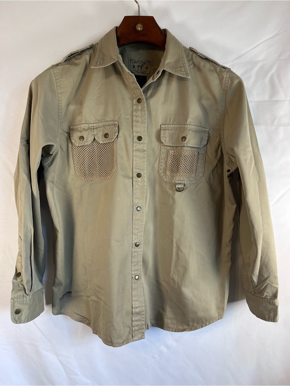 RARE 90s Vintage Ralph Lauren Safari Outfitters Khaki Safari Shirt: Women’s L